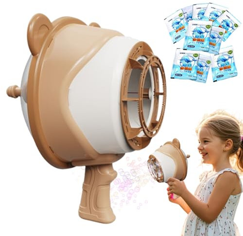 Varitas De Pompas - Máquina de Burbujas de Espuma para Fiestas - Juguetes de Verano Accionados por Viento para Juegos al Aire Libre con Solución para Niños y Niñas, Favoritos para