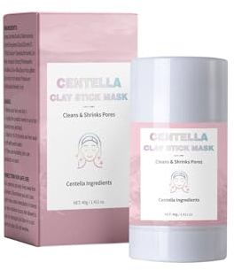 Centella Clay Stick Mask, maschera viso purificante all'argilla per rimuovere punti neri e detergente per pori, controllo dell'olio, maschera idratante e lenitiva per la cura della pelle, per tutti i