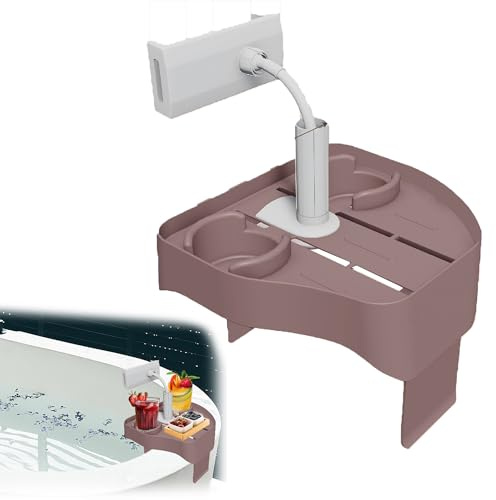 WSNDM Hot Tub Side Tray, 27.5 * 27 * 8cm Adjustable Hot Tub Tray Table With Cup Holder, Side For Tablet, Phone, Drinks And Snacks,3 In 1 Spa Outdoor Patio Accessories And Supplies