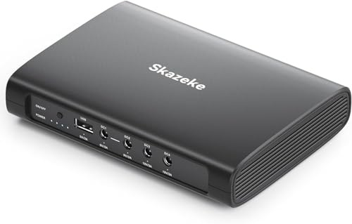 Mini USV, Skazeke 20000mAh Mini UPS con 5 uscite DC 5V/9V/12V/6A, USB 5V/6A, alimentazione senza interruzioni per WLAN per router/modem/telecamera IP/pompa per latte Spectra S2 e altro