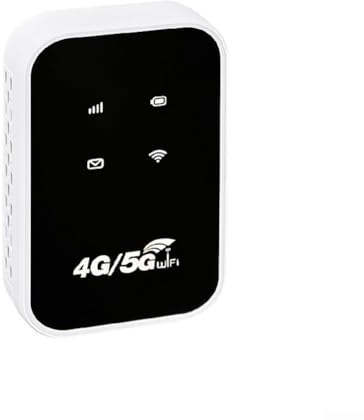 Róuter WiFi móvil portátil 4G, punto de acceso inalámbrico compacto de ABS para viajes, internet para el hogar y la oficina para ACCESO, compatible con múltiples dispositivos, negro (blanco)