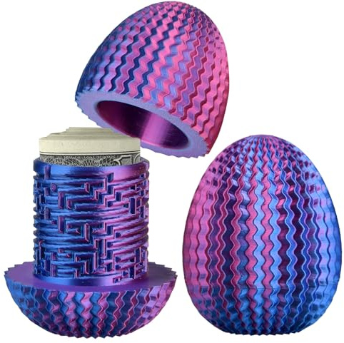 Mystery Egg Puzzle Box, Mystery Box Gifts for Men & Women, 3D Printed Toys Money Box Annoying Gift Box with Hidden Compartment, Gadgets for Adults Kids Birthday Christmas Halloween