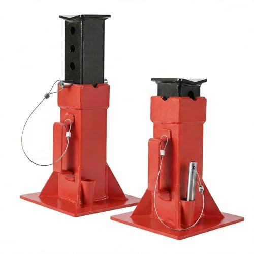 2 Pack 22 Ton Pin Type Car Jack Stands, Professional Heavy Duty Pin-Style Supports with Quick-Release Locking for Trucks, RVs & SUVs, Adjustable Height 13 Inch to 19.68 Inch, 1 Pair