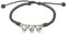 Bracelet de cheville femme en cuir tressé noir ajustable, style gothique avec crâne