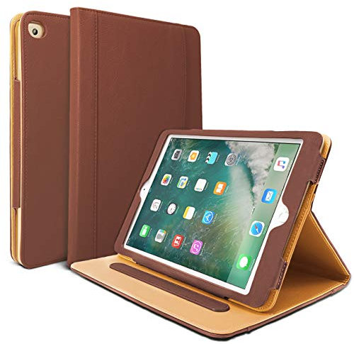 Danycase NP56 New iPad 2018/2017 9.7 inch Case 5th/6th Generation Auto Sleep/Wake Cover Stand Folio Cover Case for Apple iPad 9.7 inch, Also Fit iPad Air 2 / iPad Air(Brown)