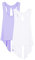 icyzone Damen Sport Top Rückenfrei Fitness Yoga Shirt Ärmellos Sport Oberteile, 2er Pack (S, White/Lilac)