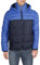 Tommy Hilfiger Men's Hooded Puffer Jacket Down Alternative Coat, Royal Blue Color Block, XXL