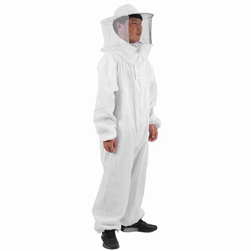 ViaGasaFamido Bienenzucht-Anzug Professioneller Bienenzucht-Schutzanzug Ganzkörperschutzausrüstung Bienenzucht-Kleidung für Männer Frauen(XXL)