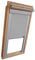 Verdunkelungsrollo Rollo für VELUX Dachfenster TYP VK/VE/VS - 085 Typ I - Baujahr ab März 1984 - Farbe grau - mit Aluminium Seitenschienen - KLICK Montage
