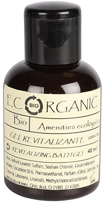 24 Flacons de Gel Douche Énergisant Ecorganique 40ml - Équipements durables pour les hôtels - Gel douche - Nettoyant pour le corps - Ligne de Courtoisie Hôtel Airbnb.