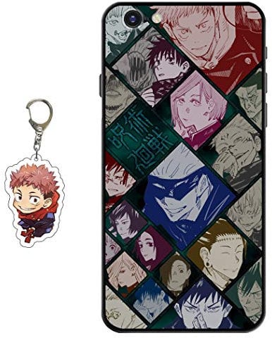 Staremeplz Compatible iPhone 6/6s Case - Anime Design with Figure Keychain, Soft Silicone Flexible TPU Animation Phone Case