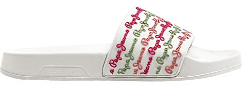 Pepe Jeans London Femme Slider Colors 0, 800WHITE, 36 EU