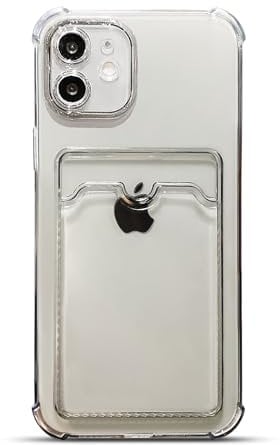 Tuokiou Clear Wallet Phone Case for iPhone 11, Upgrade Clear Card Slot Case, Slim Fit Protective Soft TPU Shockproof Wallet Case with Cute Card Holder Pocket for Apple iPhone11 6.1inch (2019)(Black)