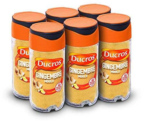 DUCROS - Epices Cuisine - Gingembre Moulu - Pour Melange Epices, Marinades, Plats Mijotés et Tartes - 26g - Lot de 6