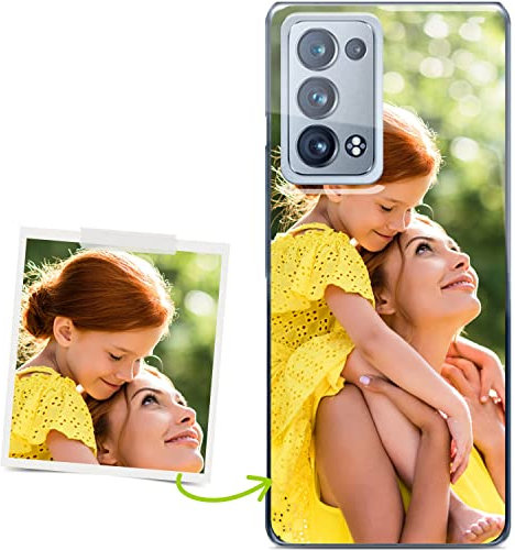Coverpersonalizzate.it - Cover personalizzata compatibile per Oppo Reno 6 Pro 5G con la tua foto o la tua frase - Custodia personalizzata in tpu trasparente
