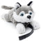 Uni-Toys - Husky Plushie (mit Leine) - 22 cm (Länge) - Plüsch-Hund, Haustier - Plüschtier, Kuscheltier