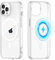 Yoedge Clear Magnetic Case for iPhone 13 Pro Max with Built-in Magnets Compatible with MagSafe Charging 6.7 inch, Ultra Slim PC + TPU Silicone Protective Shockproof Bumper Cover, Transparent