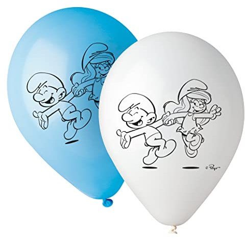 Latex-Luftballons, Schlümpfe, bedruckt, 10 Stück