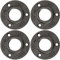 1 Floor Flange, Home TZH Malleable Iron Threaded Pipe Flange for Industrial vintage style, Flanges with Threaded Hole for DIY Project/Furniture/Shelving Decoration(4 Pack)