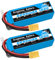 Yowoo Lot de 2 Batteries Lipo 6S 6000mAh 100C 22,2V Graphène Batterie avec fiche XT90 pour Mikado Logo 550 T-Rex 550 600 700 Sab Goblin 630 Grands multirotors 1/5 échelle Redcat Rally Arrma Mojave 6S