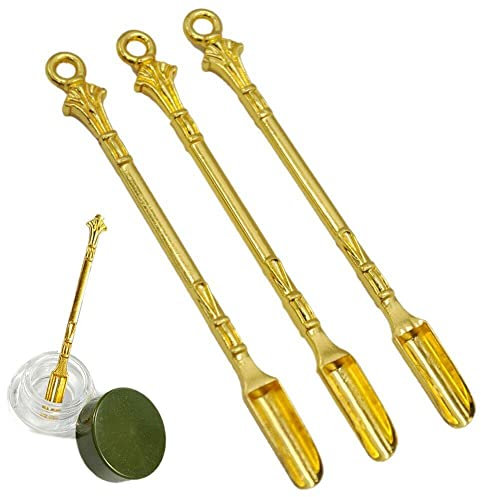 Wudaizhi Schnupftabaklöffel Mini Metallmedizin Löffel Silber Gold Power Scoop Zum Füllen Von Fläschchen Mit Salzen Kräuter Sand Home Küche Lieferungen 80mm