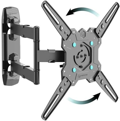 ONKRON Full Motion TV Wall Mount for 32-65 Inch Screen, Universal TV Wall Bracket up to 41 kg - Rotating TV Bracket for Wall VESA 100x100 - VESA 400x400/Tilt and Swivel TV Wall Bracket M4R-B Black