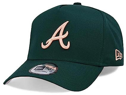 New Era Atlanta Braves Green and Peach A Frame Snapback Cap