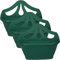 AHS 42cm Venetian Garden Planter - Wall Fence Planter - 7L Plastic Wall Hanging Pot - Lightweight Basket For Flowers - Ideal For Indoor And Outdoor Decoration - Modern Flower Pot (Green, 3)