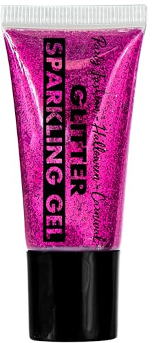 WIDMANN MILANO PARTY FASHION W Glitzergel in Tube für Gesicht und Körper, für Karneval, Fasching, Halloween, Festival, Mottopartys, 25 ml