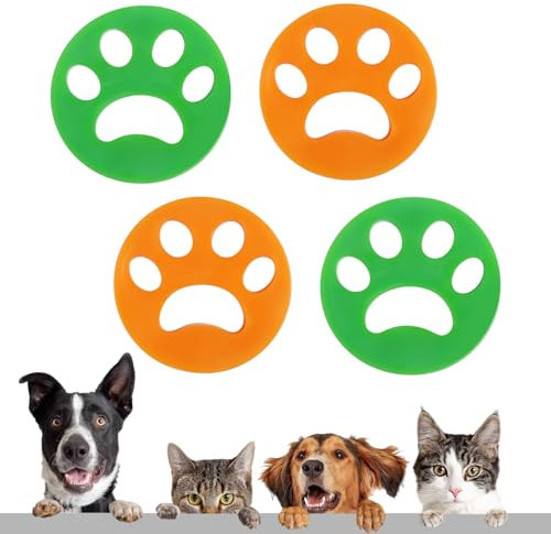 4 PièCes Épilateur pour Poils d'animaux, réutilisables 9*9 cm, adaptés à la machine à laver, bâton double face aux poils d'animaux, dispositif d'aspiration des poils et de la poussière Waschmaschine