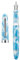 Asvine P50 Piston Fountain Pen Sky Blue Resin, Fine Nib Silver Trim Smooth Writer Collection with Pen Case Gift Set