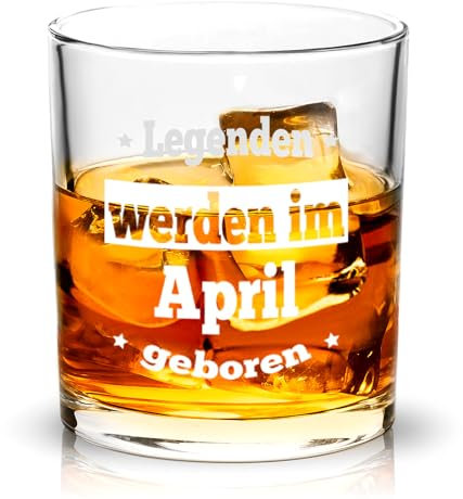 Joymaking Whiskeyglas Geschenke für Männer, Geburtstagsgeschenk für Männer, Männer Geburtstagsgeschenke im April, Sinnvolle Lustige Geschenke für Männer Papa Freund Mitarbeiter Sohn Opa 300ml