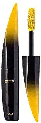 4D Silk Fiber Lash Mascara Natural Smudges Proof Mascara verlängert und dick lang Mascara Dual (Yellow, One Size)