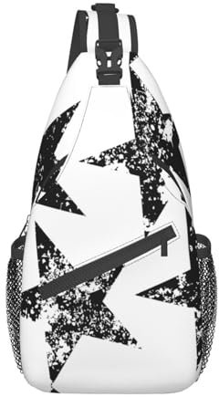 FWJZDSP Star Sling Bag Umhängetasche, niedliche Brusttasche, verstellbare Schulterrucksäcke, Reisen, Wandern, Tagesrucksack für Männer und Frauen