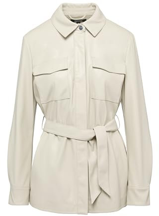 Comma Overshirt in Lederoptik mit abnehmbarem Gürtel