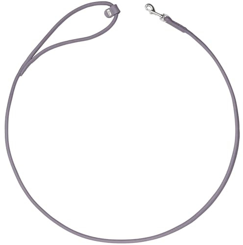 HUNTER Hundeführleine SOHO Round MINI, Farbe: Flieder-grau, Rindsleder, mit Handschlaufe, weich & geschmeidig, leicht & robust, für kleine Hunde & Welpen, Made in Germany, Größe: 6/140