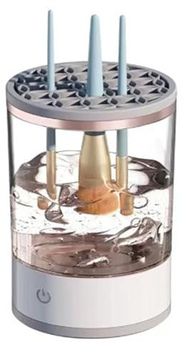 Lazy Cleaning - Lavadora de brochas de maquillaje eléctrica, recargable, herramientas de belleza, máquina de limpieza para cepillos cosméticos, lavadora de brochas recargables