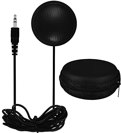 HUIOP microphone Desk Omni-directional Microphone with 3.5mm Jack for Desk Computer Recorder Pen Portable High Sensitivity Mic Cable Length 2m for Video Conference Meeting Internet Webcast