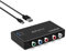 PORTTA Convertidor de Componente a HDMI, 5 RCA YPbPr a HDMI, Adaptador RGB Compatible Con PS2, PS3, Wii, DVD, Xbox 360, HDTV, Monitor, Proyector