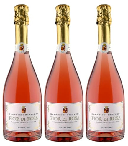 Guerrieri Rizzardi - Fior di Rosa Chiaretto Spumante extra dry DOC Corvina Rondinella Sangiovese Molinara Negrara Schaumwein Italien Roséwein Italien rosé inkl. FeinWert E-Book (3 x 0,75l)