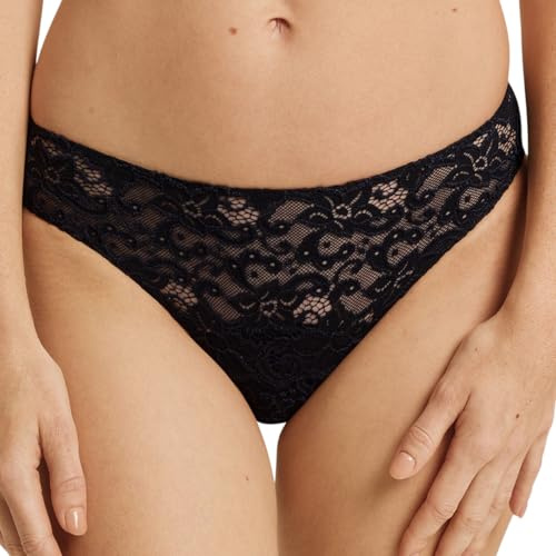 Hanro Moments Mini Slip – Eleganter Damen Slip aus hochwertiger französischer Spitze, Elastisch & Bequem, Zeitloses Design, Ideal Kombinierbar mit Moments BHS, Pflegeleicht und Hautfreundlich
