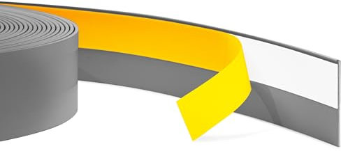 Quest Listón de Cubierta Tira Plana, Moldura para Ventanas Autoadhesiva - Ancho 40mm - Perfil de PVC, Moldura Decorativa, Tira de Acabado - Flexible, Plana - 5 metros (Antracita)