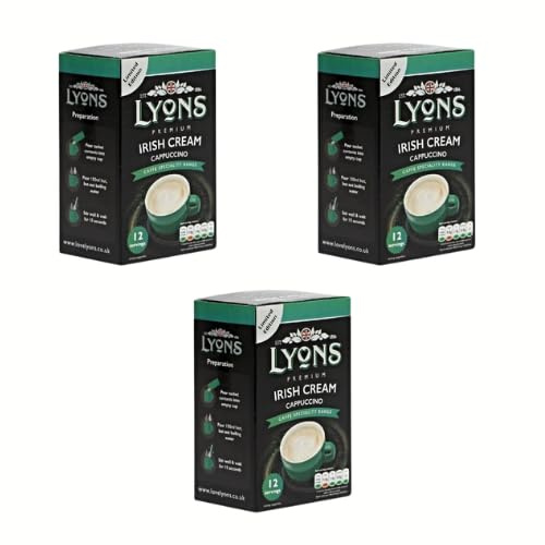 Lyons Premium Instant Coffee Assorted Flavours+ FabFinds Mystery Mug (3, Irish Cream Cappuccino)