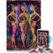 1000-teiliges Teenager-Puzzle Rätsel Neon Radiance – Die DREI Musen im futuristischen Glanz Verbessern Sie das Gedächtnis38x26cm