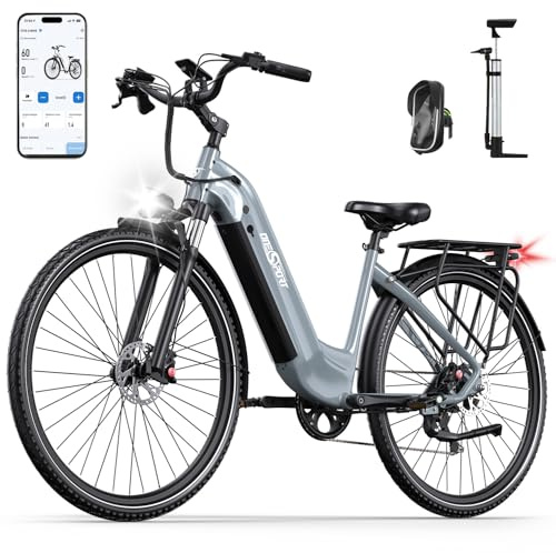 ONESPORT OT05 Pro Bicicleta Eléctrica para Adultos, 27.5 MTB Eléctrica con Batería de Litio 36V 22.5AH hasta 140KM, 250W Bicicleta para Mujer y Hombre Urbana con Sensor de Par & Freno Hidráulico