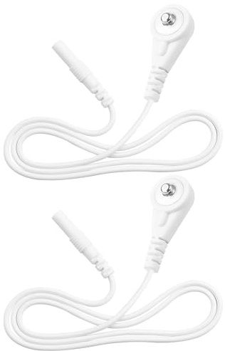 TIENFOKOTA TENS-ledarkabel, med 3,5 mm honkontakter för 2 mm elektroder, lämpliga som ersättningskablar för TENS-enheter, tvåpack (3,5 mm hankontakt)