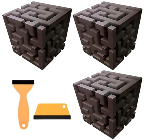 Rukjmqi 3 Stück Wall Art That Reshapes Reality Mit 2 Schaber, 30cm Unmögliche Ecken Aufkleber, 3d Labyrinth Würfel Aufkleber, Wandaufkleber Mit Optischer Täuschung Für Ecken Zuhause Büro