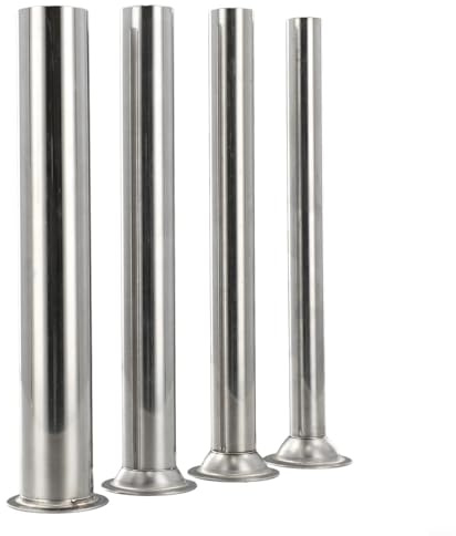 Wurstfüllröhrchen, Edelstahl-Trichter für Fleischwolf, passend für Küchengeräte zu Hause und im Garten, 38 mm/54 mm Bodendurchmesser, Silber, für vielseitige Wurstherstellung (3,8 cm), 4 Stück