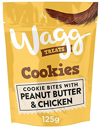 Wagg Peanut Butter and Chicken Cookie Treats, 125 g, Pack of 7