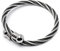 Schmuck-Checker Flexibler 316L Edelstahl Stahlseil Armreif silber schwarz gold roségold Damen Herren Geschenk Armspange hochwertiges Armband (Silber & Schwarz)